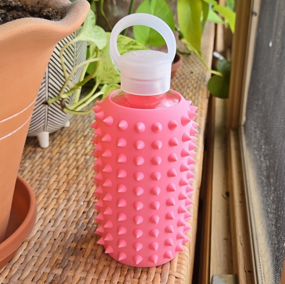 Pink Spiked Water Bottle
